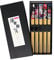 EXZACT Set Regalo Di Bacchette - 5 Paia Di Bacchette Di Bambù Naturale Riutilizzabili In Una Bellissima Scatola Nera Fatta A Mano - Gatto Fortunato Giapponese Decorato/Gatto Della Fortuna