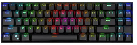 Redragon - DEIMOS Teclado 70% Mecánico Gaming RGB Negro