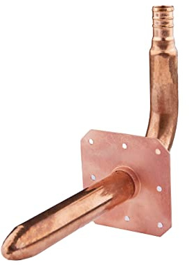 1 Piece EFIELD 1/2 Pex Copper Stub Out Elbow with Wall Flange,6Length