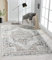 the carpet Elira Teppich, Flachgewebe, Robust, Modernes Design, Vintage Optik, Used Look, Superflach, Baumwollrücken, waschbar, Orientalisch, Grau, ca. 80 x 150 cm