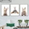 SWECOMZE Kinder Poster Set, 3er Hase Bilder Set, Wandbilder Kinderzimmer für Babyzimmer Deko Mädchen Jungen (40x50cm)