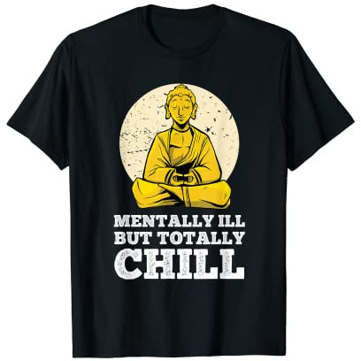 Mentally Ill But Totally Chill Halloween Skelett Bier Yoga T-Shirt