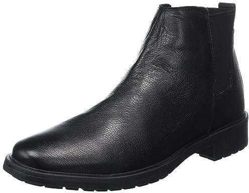 Geox U Kapsian, Stivale alla Caviglia Uomo, Nero, 43 EU