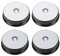 Colorful Led Light Display Base, Display Stand for Crystals Glass Art Figurine Merchandise, Lighted Seven Color Changing Lights Display Holder 3 AAA Batteries Powered (Black,4 Pieces)