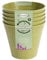 Garden Bamboo Seed Trays Pots & Saucers Sage Green or Terracotta indoor outdoor Greenhouse Compostable Bamboo Fibre Plastic Free 5 Year life (6 Sage Green Flower Pots)