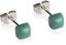 Winzige Ohrstecker mit Stein in dunkelgrün • Quadratische Ohrringe für 1, 2 & 3 Ohrloch • Nachhaltiger Schmuck aus recyceltem Glas & Edelstahl • 4mm