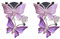 Mrisata 2 Stücke Schmetterling Auto Air Vent Clip Auto Duft Auto Diffusor Lufterfrischer Auto Bling Zubehör (Lila)