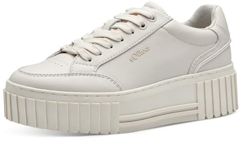 s.Oliver Damen Plateau Sneaker Platform Vegan, Beige (Nude), 38 EU