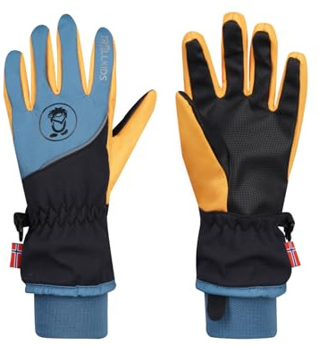 Trollkids Kids Trolltunga Glove | Wasserabweisend und winddicht, Hochelastisch, Fleece-Innenfutter, Gummierte Handflächen, Verbindungsclip