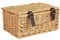 Natural Dyed Wicker Hampers with Lid Perfect for Gift Hampers Shelf Basket Wardrobe Organizor Underbed Storage Retail Display Basket (Honey, Large)