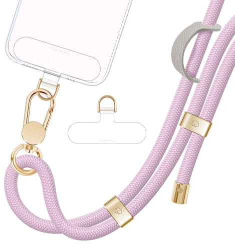 ROCONTRIP Phone Lanyard Crossbody Phone Strap Premium Neck Strap Adjustable Phones Lanyard with Upgrade Metal Buckle and 2 TPU Tether Tabs Compatible with Most Smartphones