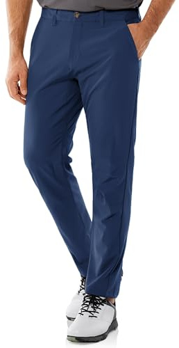 33,000ft Men's Lightweight Water Resistant Golf Pants with 5 Pockets | UPF50+, Quick-Dry, 4-Way Stretch, Breathable, UPF50+, with Tee Holder, for Golf Work Travel Casual
