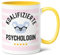 Koalifizierte Psychologin Geschenk Kaffee-Tasse (330ml) - Abschluss Psychologie, Geschenkidee für mit Psychologie Abschluss - Keramik (Gelb)