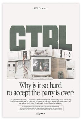 AmAzwi SZA Album-Poster, Strg-Album-Poster, Leinwandposter, Wandkunst, Dekordruck, Bild, Gemälde für Wohnzimmer, Schlafzimmer, Dekoration, ungerahmt: 20 x 30 cm