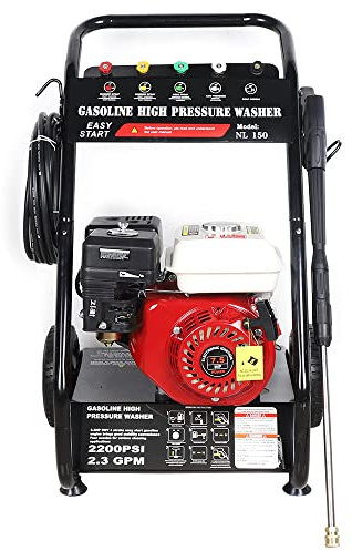 FENNNDS Limpiador de alta presión multifuncional para la limpieza de suelos, plantas, vehículos, terrazas de 170 a 190 bares, motor de 7,5 CV, 3400 rpm, manguera de 8 m