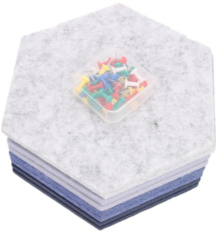 Tofficu 8stücke Sechseck-filztafel Pinnwand Für Wand Filztafel Bildertafel Memoboard Selbstklebend Hergestellt Aus Hochwertigem Filzmaterial Einfach Anzuwenden Dekorieren