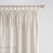 EMEMA Voile Vorhang Sheer Leinenvorhang mit Kräuselband Transparente Transparente Leinen Gardinen Wohnzimmer 2er Set Fensterschal Dekoschal Schlafzimmer 140 x 245cm (B x H) Weißer Reis