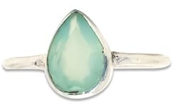 Geschliffener Aqua Chalcedon Ring, Damen sch muck, Geburts tags ges chenk, Freundschafts ges chenk, Sterling Silber, handgefertigter Ring, echter Ring, Ges chenk für Sie (61 (19.4))