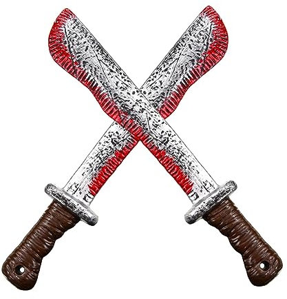 Halloween Props Bloody Machete giocattolo macellaio per macellaio proponente falsa Prop di costume da machete REAListic insanguinate machete bleeding bleeding gag giocattolo per il bavaglio per Hal