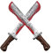 Halloween Props Bloody Machete giocattolo macellaio per macellaio proponente falsa Prop di costume da machete REAListic insanguinate machete bleeding bleeding gag giocattolo per il bavaglio per Hal