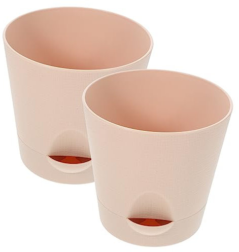 ORFOFE Pots De Fleurs À Arrosage Automatique De Style Moderne Pots De Plantes en Plastique À Absorption Deau Automatique pour La Maison Et Le Bureau
