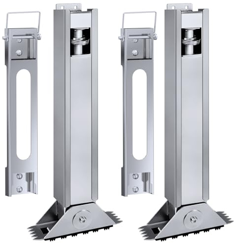Ladder Leveler Pair for Extension Ladder, Adjustable Extension Ladder Leg Ground Leveler, with Anti-Slip Pattern Steel Pole,Ladder Levelers for Extension Ladders