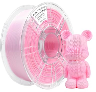iBOSS Seide Gradient PLA+3D Drucker Filament 1,75+/-0,02 mm, 1 kg Spule (2,2lbs) Zweifarbiges PLA Pro 3D-Filament, Passend für die meisten FDM-Drucker (Farbverlauf Rosa Weiß)