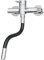 HURRAN Grifo Cocina Pared, Grifo Cocina con Manguera de Silicona con Giro de 360°, Grifo Mezclador Monomando de Acero Inoxidable, Cromo