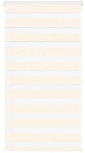 vidaxl zebra roller blind - marble beige - 85x100 cm - 100% polyester - dual layer for light control - chain hoist - modern design - durable and easy to install - wall/window mount