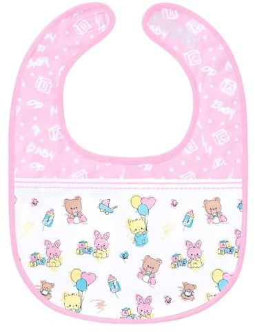 LittleForBig Baumwoll Wasserdichtes Babydoll Bedrucktes Erwachsenen Lätzchen mit Verstellbarem Klettverschluss - Baby Cuties Lätzchen für Erwachsene