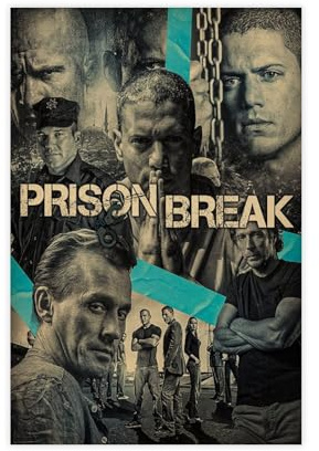 Filmposter Prison Break, Leinwandposter, Wandkunst, Dekordruck, Gemälde für Wohnzimmer, Schlafzimmer, Dekoration, 40 x 60 cm, 8 Stück