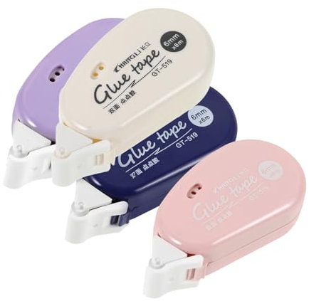 NUOBESTY 4pcs Double-Sided Adhesive Dots Double-Sided Tape Roller Bulk Glue Tape Refill for Scrapbooking