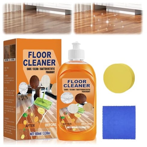 Kraftvoller Fleckenentferner Bodenreiniger, 2025 Neuest Parkettreiniger, Multi-Purpose Floor Cleaner, Schnelle Dekontamination, Holzbodenseife Bodenreiniger für Alle Böden und Keramikfliesen (1)