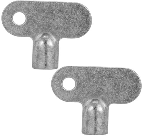 IWOWHERO 2pcs Universal Radiator Air Vent Bleed Key 5x5mm Square Valve Wrench Manual Plumbing Tool for Central Heating Radiator Maintenance