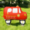Nine San Walking Feuerwehrauto Luftballons Stehend 3D Feuerwehr Fahrzeug Folienballon with Wheels Feuerwehrmann Walker Löschfahrzeug Geburtstag Deko