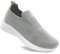 Dr Keller Womens Slip On Breathable Mesh Ladies Lightweight Casual Flat Walking Active Sneaker Pumps Fashion Trainers (Grey/White, UK Footwear Size System, Adult, Women, Numeric, Medium, 6)