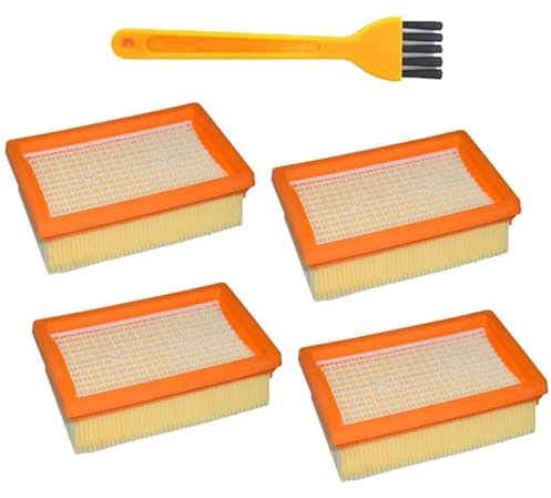 EDUQKWQS Repuestos For Aspiradoras Filtros Compatibles con KARCHER, MV4, MV5, MV6, WD4, WD5, WD6, Filtros HEPA Húmedos Y Secos N.° 2.863-005.0(4pcs)