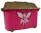 Libbi Lou 57L Princess Treasure Storage Box - Kids Toy Chest with Lid - Storage Container for Toys, Books & Clothes – Organiser for Bedroom & Playroom 60x40x42cm