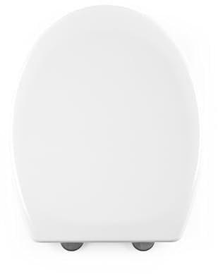 Beldray LA037062PEU7 Anti-bac Soft Close Lid, One Touch Button Quick Release, Remove, Fits Most Standard Toilets, Seat Size 23 x 48 cm(w x d), Duroplastic, Easy Clean, White