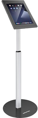 AboveTEK iPad Bodenständer mit Diebstahlschutz, Höhenverstellbarer Tablet Kiosk Stand mit Schloss, Schwerer Tablet Bodenständer für 12,9–13 Zoll iPad Pro/Air & 12,4 Zoll Galaxy Tab