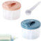 Formula Powder Pots, 2Pcs Baby Formula Powder Dispenser with Rotatable Cover,Travel, and Office, 8.5 cm x 6 cm, Includes 10g Milk Spoon