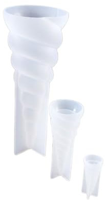 DOITOOL Stampi a Forma Di Corno Di Unicorno in Silicone Epossidico 3 Pezzi Per Decorazioni Fai Da Te Bambini e Bambine Flessibili, Facili Da Pulire e Portatili, Per Creazioni Creative e Artigianato