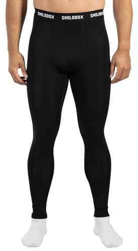 SMILODOX Kompressionshose Herren Zeyn, Lange enganliegende Sport Tights mit elastischem Bund & Logo, Gym Hose mit glatter Oberfläche, Base Layer für Training, Workout, Alltag & funktionale Outfits