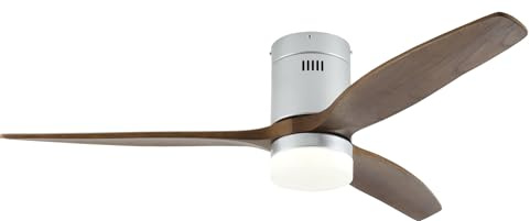 Corberó - Ventilador de Techo con Luz LED 132 cm | CVTGHC3 | Silencioso | 6 Velocidades | Diseño Nórdico | Temporizador | Mando a Distancia | Modo Verano - Invierno | Aspas de Madera Oscura | Motor DC