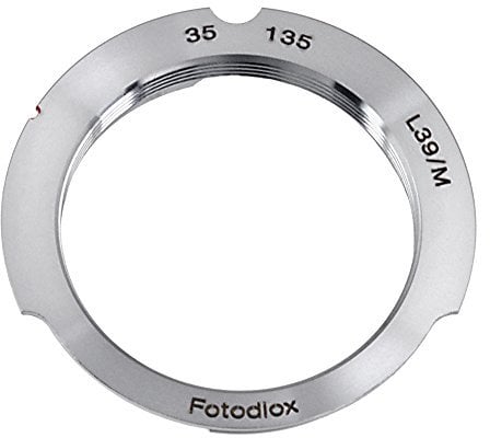 Fotodiox Lens Mount Adapter, M39 (39mm x1 Thread, Leica Screw Mount) Lens to Leica M Adapter with 35mm/135mm Frame Line, fits Leica M3 · M2 · M1 · M4 · M5 · CL · M6 · MP · M7 · M8 · M9, Hexar RF · Epson R-D1 · 35mm Bessa · Cosina Voigtländer · Minolta CLE · Rollei 35 RF · Zeiss Ikon