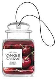 Yankee Candle Car Jar Ultimate Black Cherry, Up to 30 Days Continuous Fragrance, True-to-Life Scent, Essential Oils, Ideal for Cars and Small Spaces