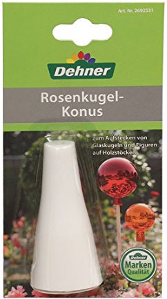 Dehner Cones de Boules de Rose, pour la Pose de Boules de Rose, env. 18 x 10 x 4 cm, Blanc