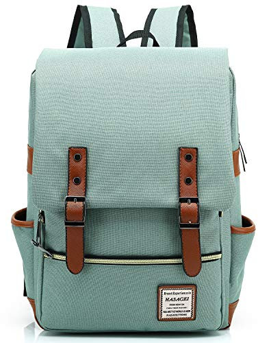 HASAGEI Mochila Unisex de Lona Mochila del Ordenador Portátil Escolar Vuelta al Cole