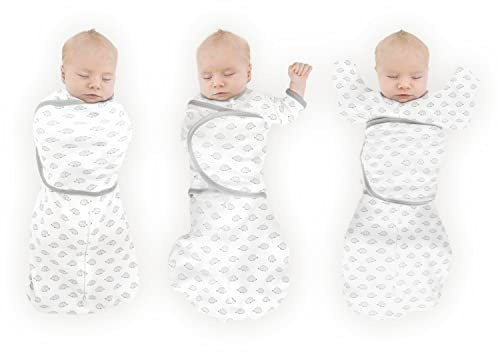 SwaddleDesigns 6-Way Omni Swaddle Sack Arms Up Swaddle for Newborn, More Options to Calm Startle Reflex, Improves Sleep, Easy Transition Baby Sleep Sack, Small, 0-3 Mo, 6-12 lbs, Tiny Hedgehogs Black