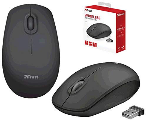 SSO ) Mouse wireless USB Trust Ziva - Nero/ergonomico per ambienti